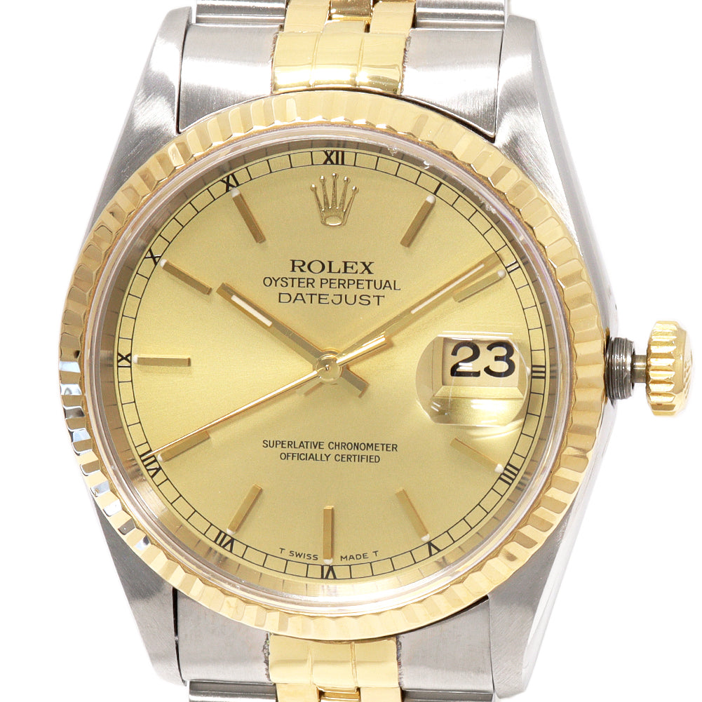 Rolex Datejust 16233 Automatic Men's Watch Stainless Steel Yellow Gold in Great Condition