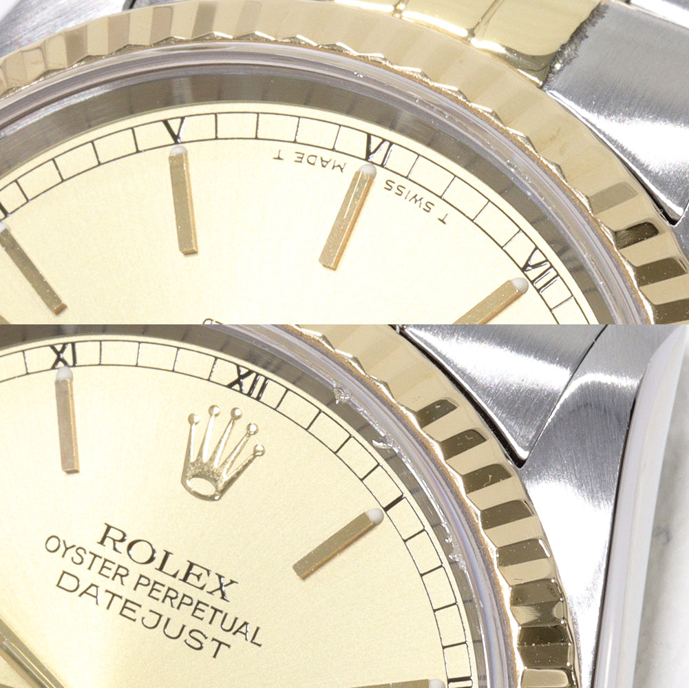 Rolex Datejust 16233 Automatic Men's Watch Stainless Steel Yellow Gold in Great Condition