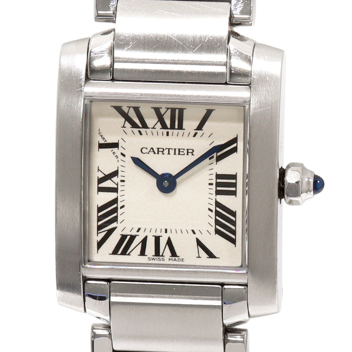 Cartier Tank Française SM W51008Q3 Stainless Steel Quartz Ladies in Great Condition