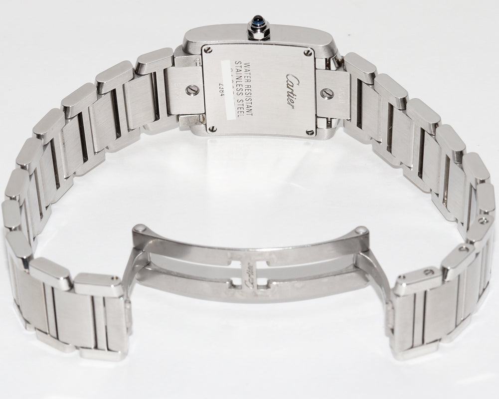 Cartier Tank Française SM W51008Q3 Stainless Steel Quartz Ladies in Great Condition