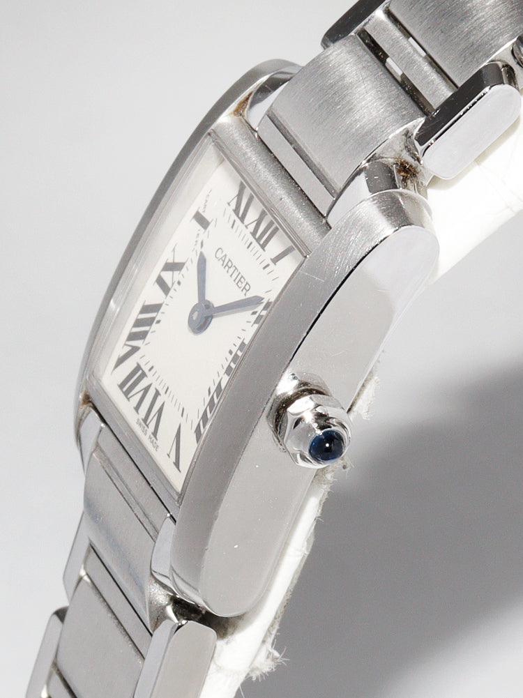 Cartier Tank Française SM W51008Q3 Stainless Steel Quartz Ladies in Great Condition