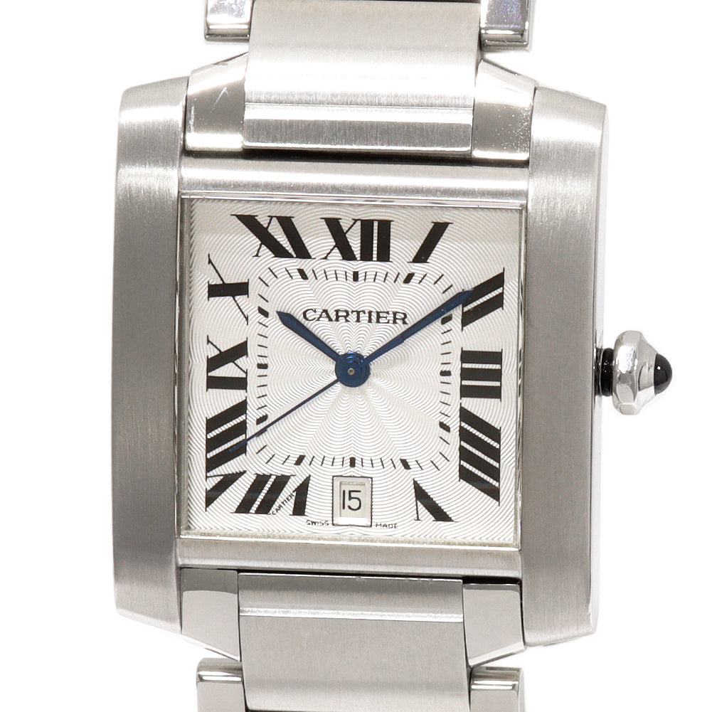 Cartier Tank Française LM Automatic Stainless Steel Watch W51002Q3 in Great Condition