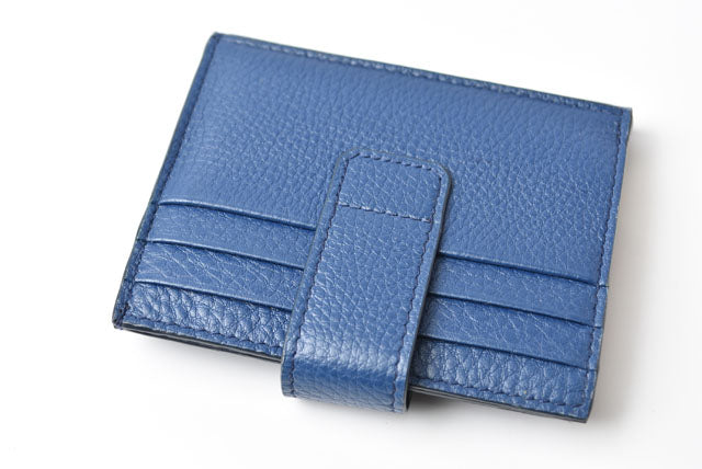 Prada VIT.MICRO GRAIN Card Case Blue in Pristine Condition