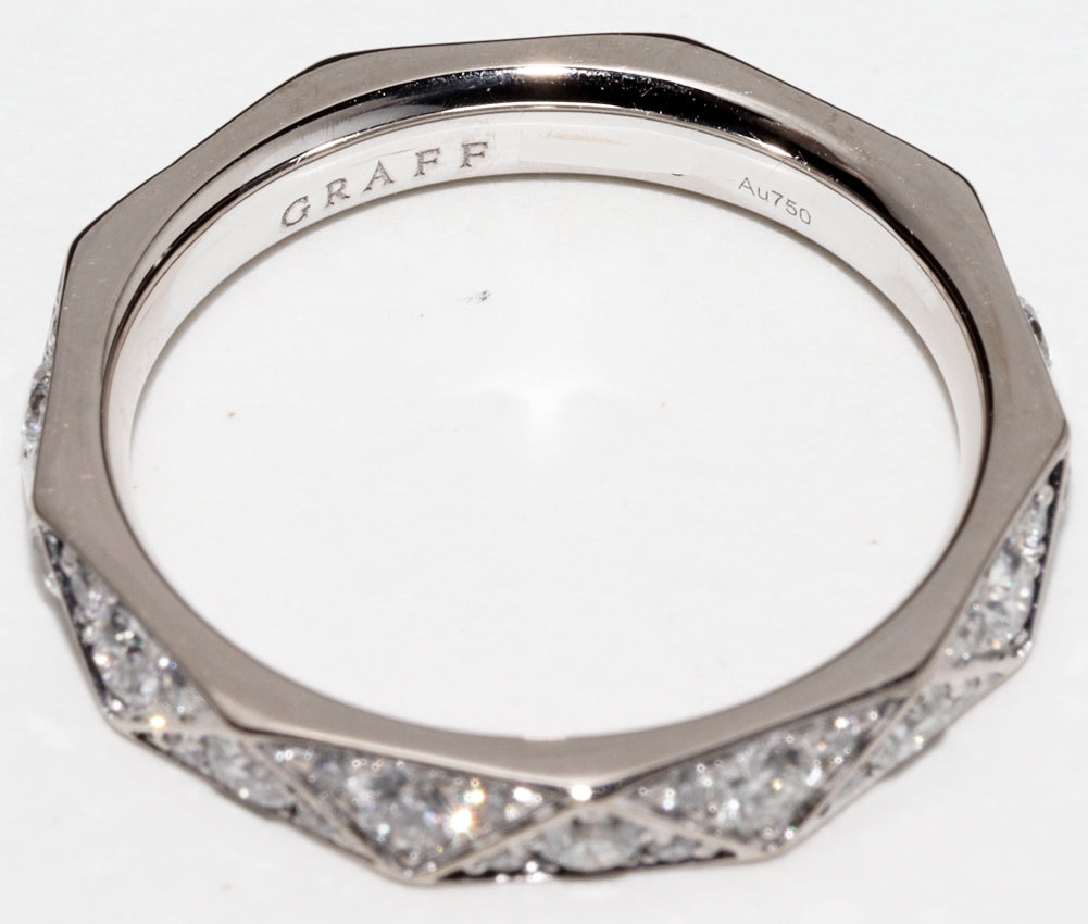 Graff K18WG Diamond Ring RGR449 in Great Condition