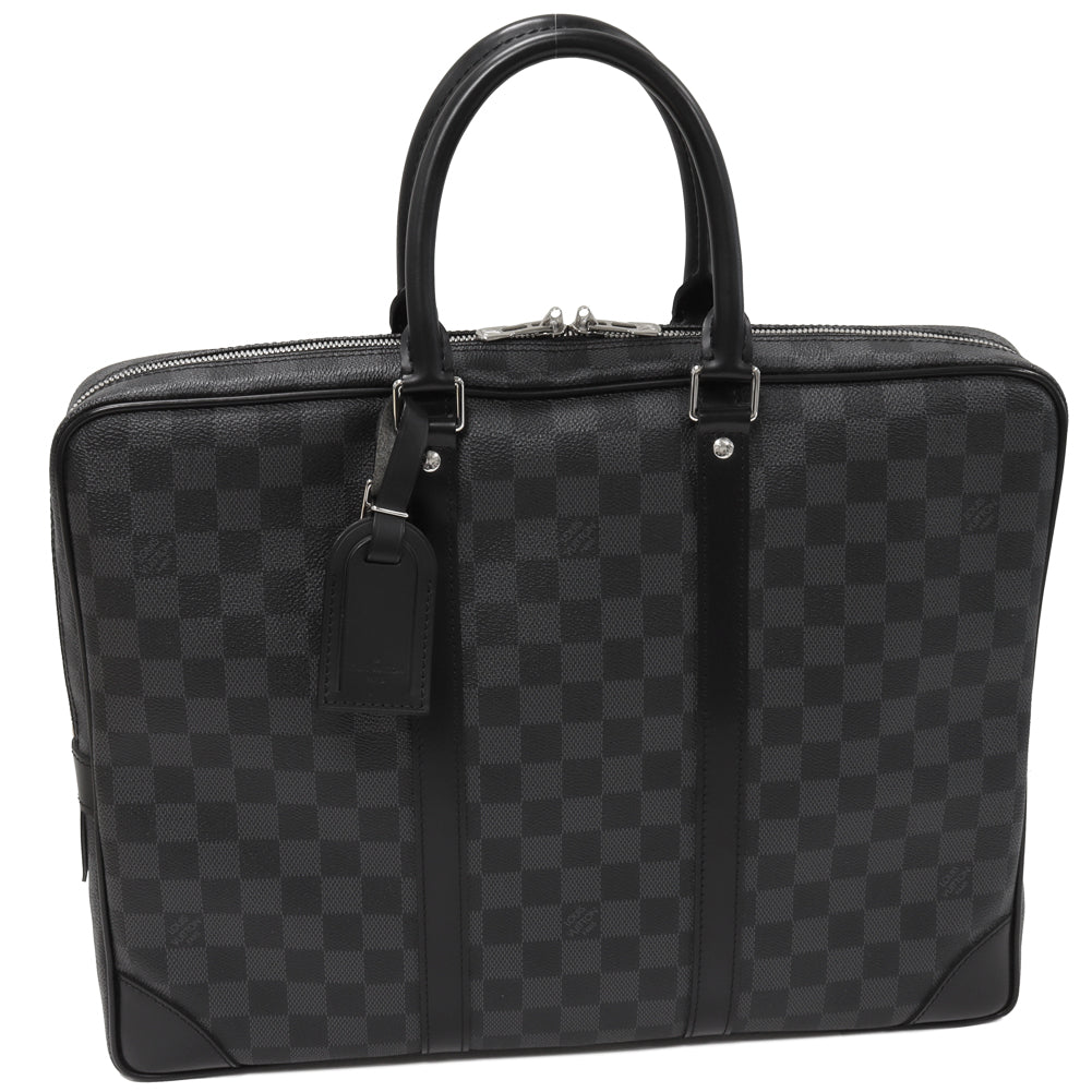 Louis Vuitton Damier Graphite Porte-Documents Voyage Briefcase N41125 in Pristine Condition