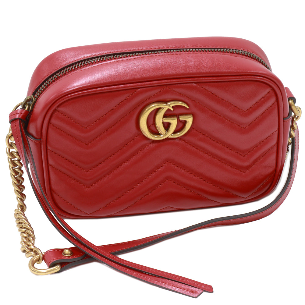 Gucci GG Marmont Quilted Mini Shoulder Bag Calf Leather