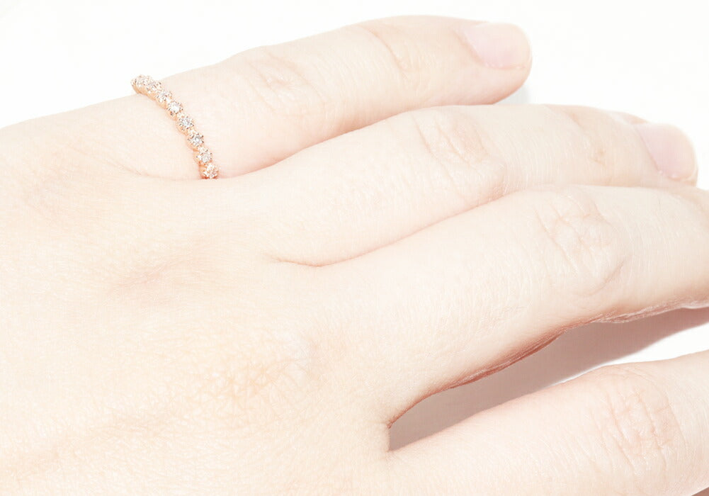 4℃ K10PG Diamond Pinky Ring