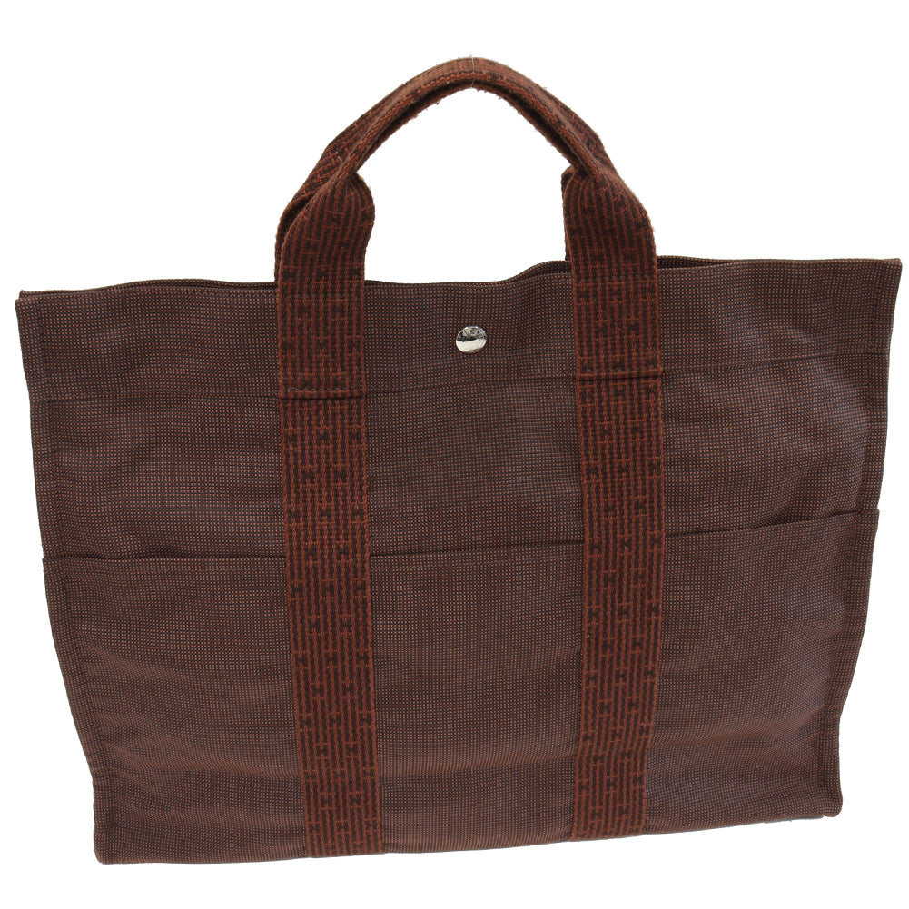 Hermes Canvas Aline Tote Bag MM Brown