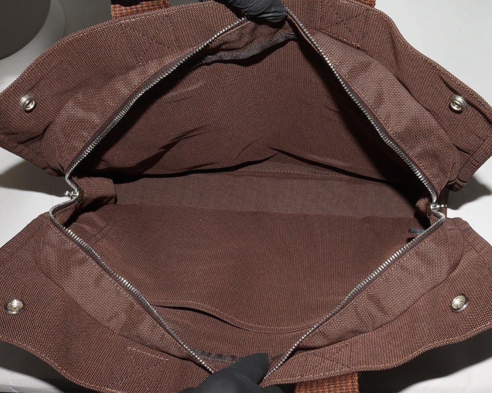 Hermes Canvas Aline Tote Bag MM Brown in Pristine Condition