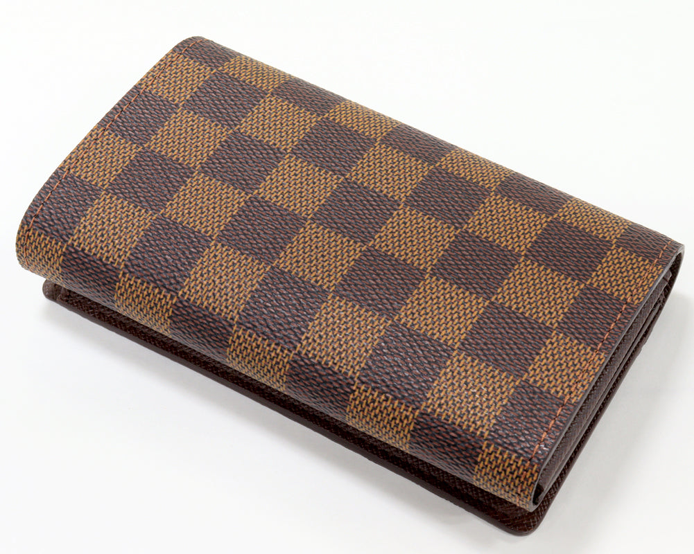 Louis Vuitton Damier Portefeuille Tresor Bifold Wallet N61736 in Pristine Condition