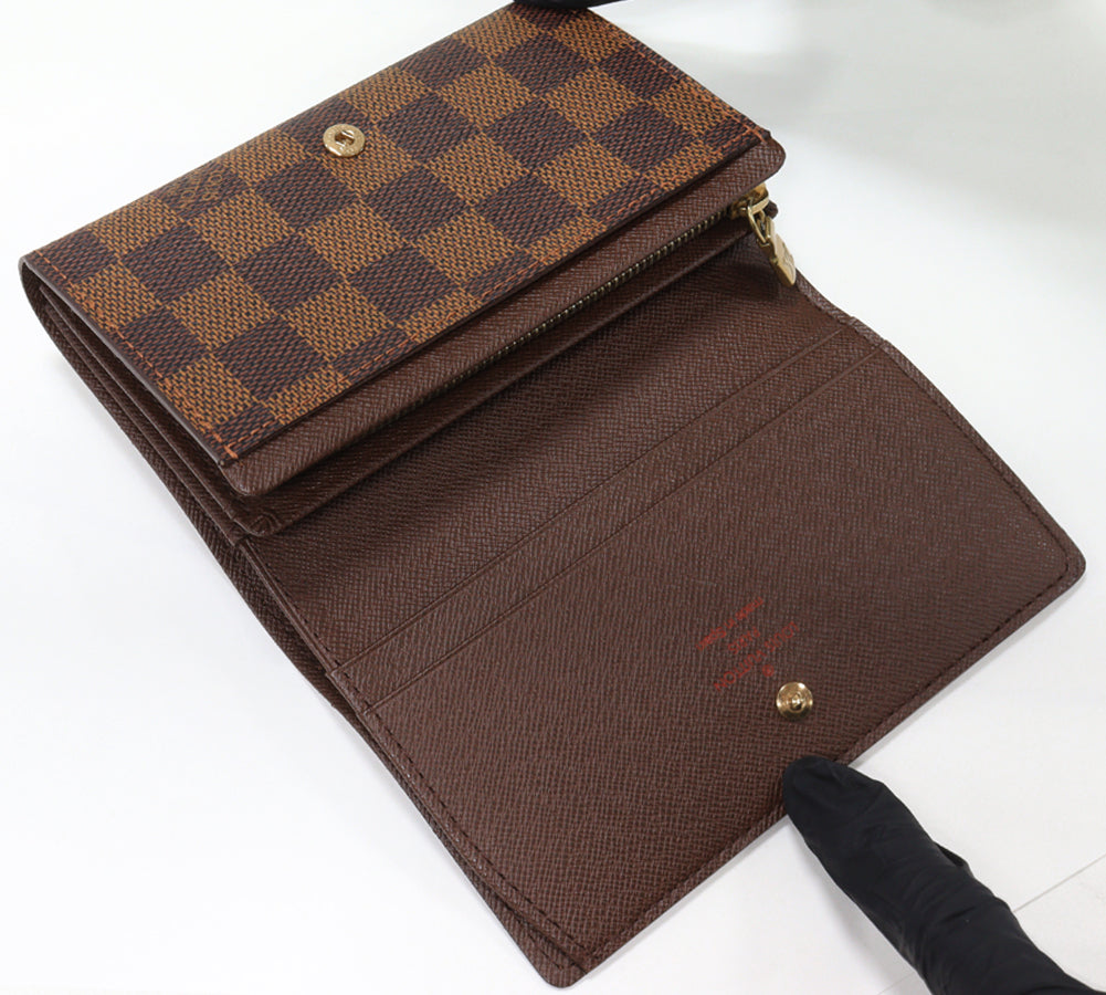 Louis Vuitton Damier Portefeuille Tresor Bifold Wallet N61736 in Pristine Condition