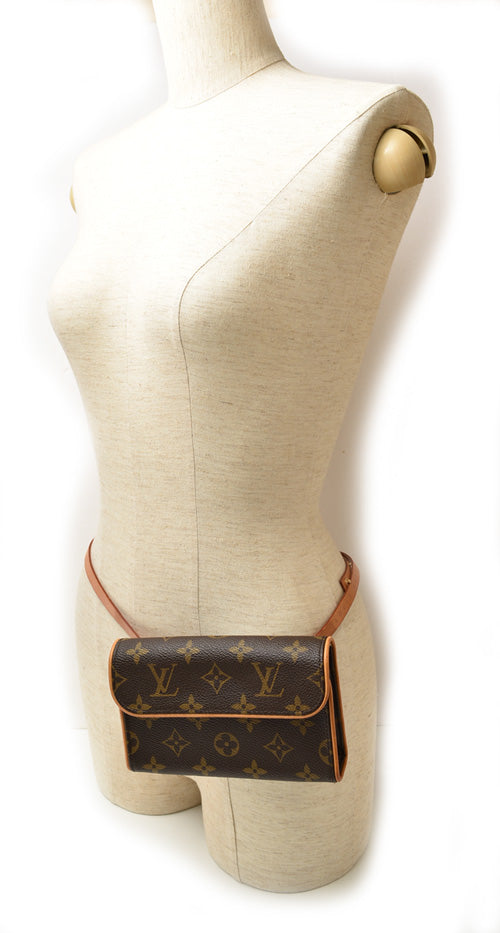 Louis Vuitton Monogram Canvas Pochette Florentine Waist Bag M51855 in Great Condition