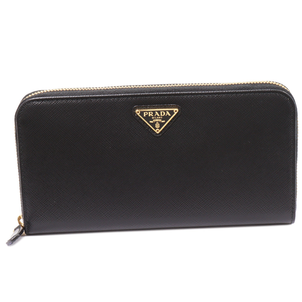 Prada Saffiano Calf Round Zip Long Wallet 1ML506