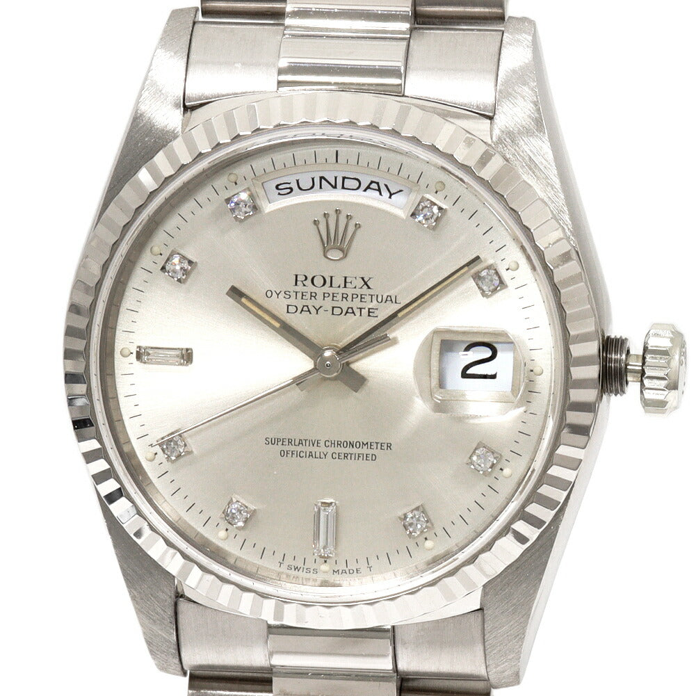 Rolex Day-Date 18239A White Gold Diamond Watch