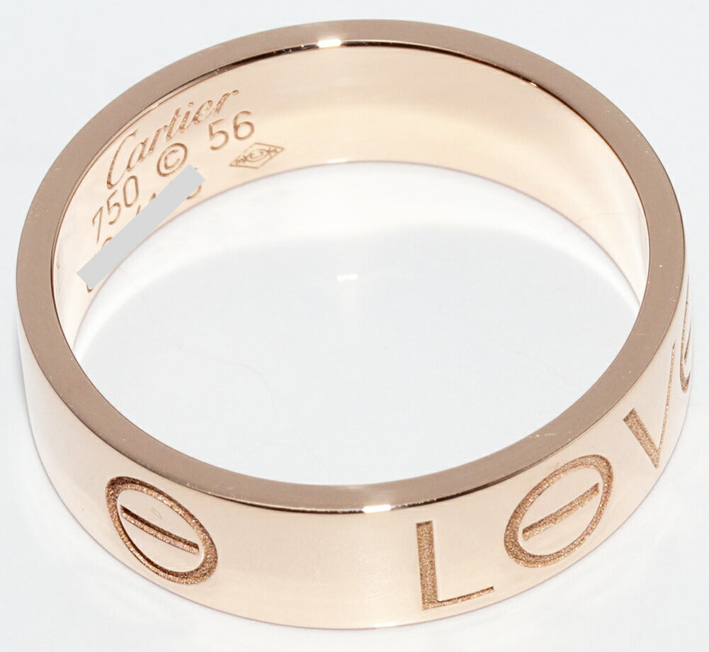 Cartier K18PG LOVE Ring #56