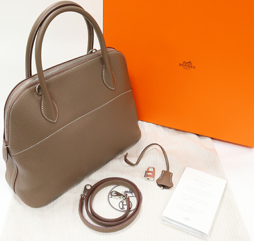 Hermes Bolide 31 Handbag Etoupe