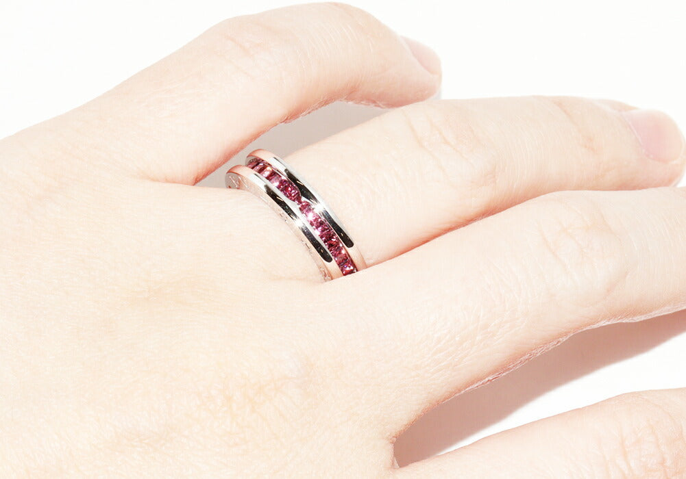 Bvlgari K18WG Garnet B.zero1 Ring AN852563