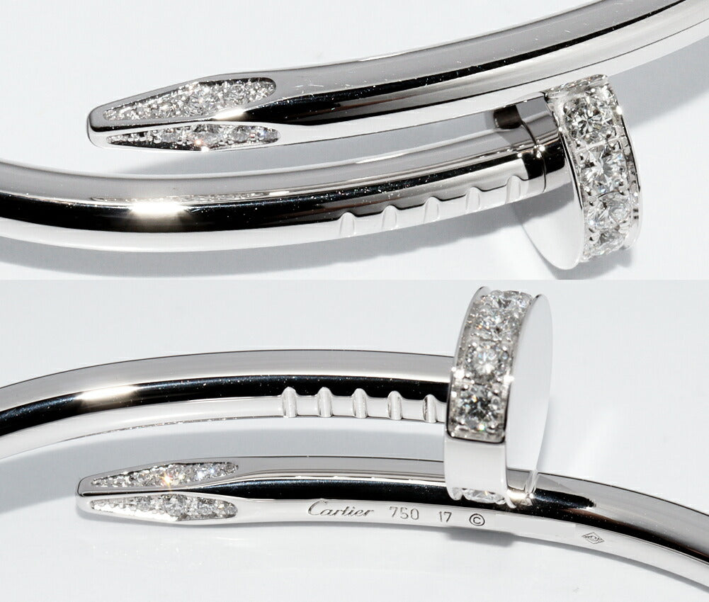 Cartier K18WG Diamond Juste Un Clou Bracelet