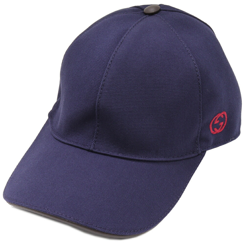 Gucci Canvas Interlocking GG Logo Baseball Cap