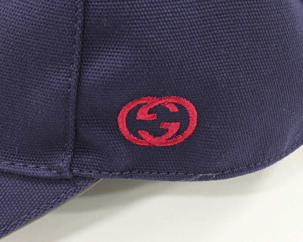 Gucci Canvas Interlocking GG Logo Baseball Cap