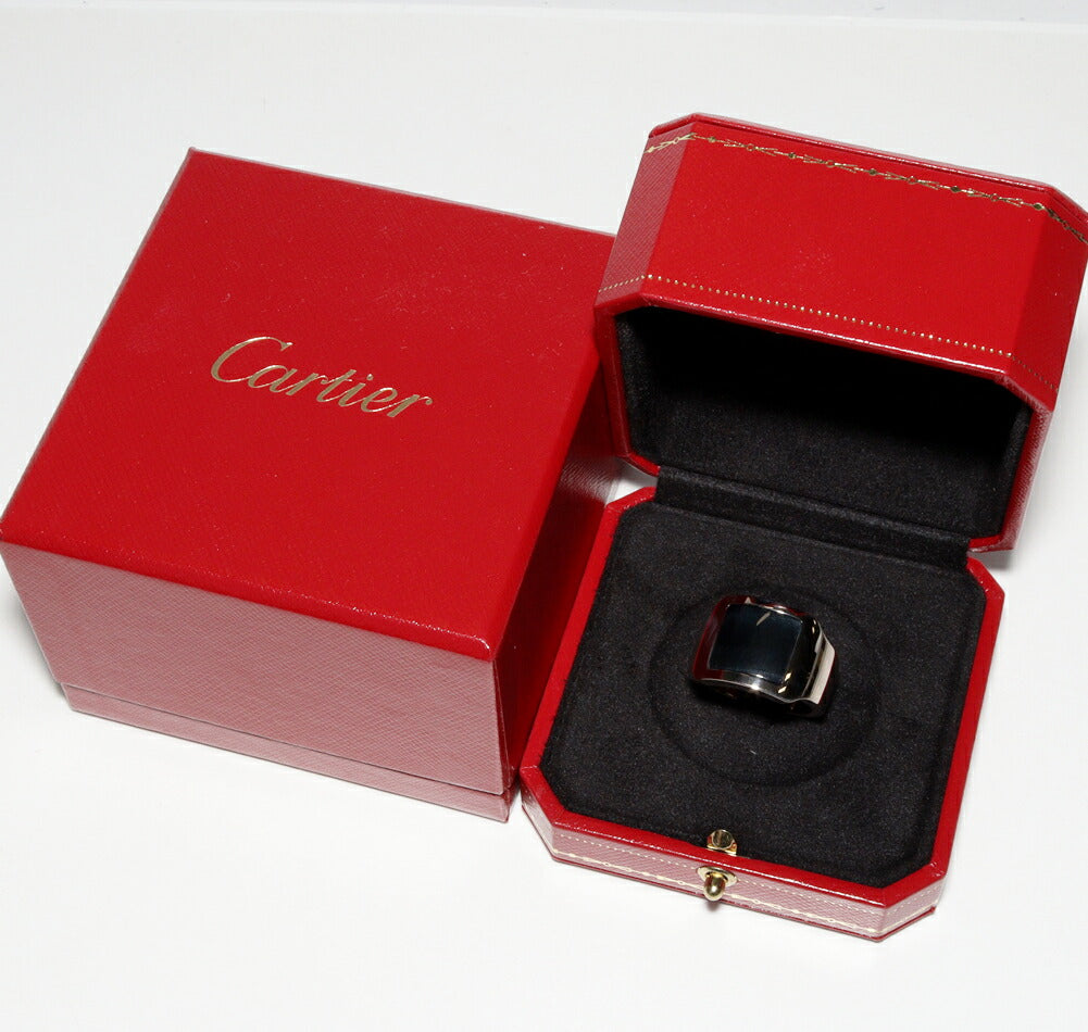 Cartier K18WG Hawk's Eye Santos Dumont Ring