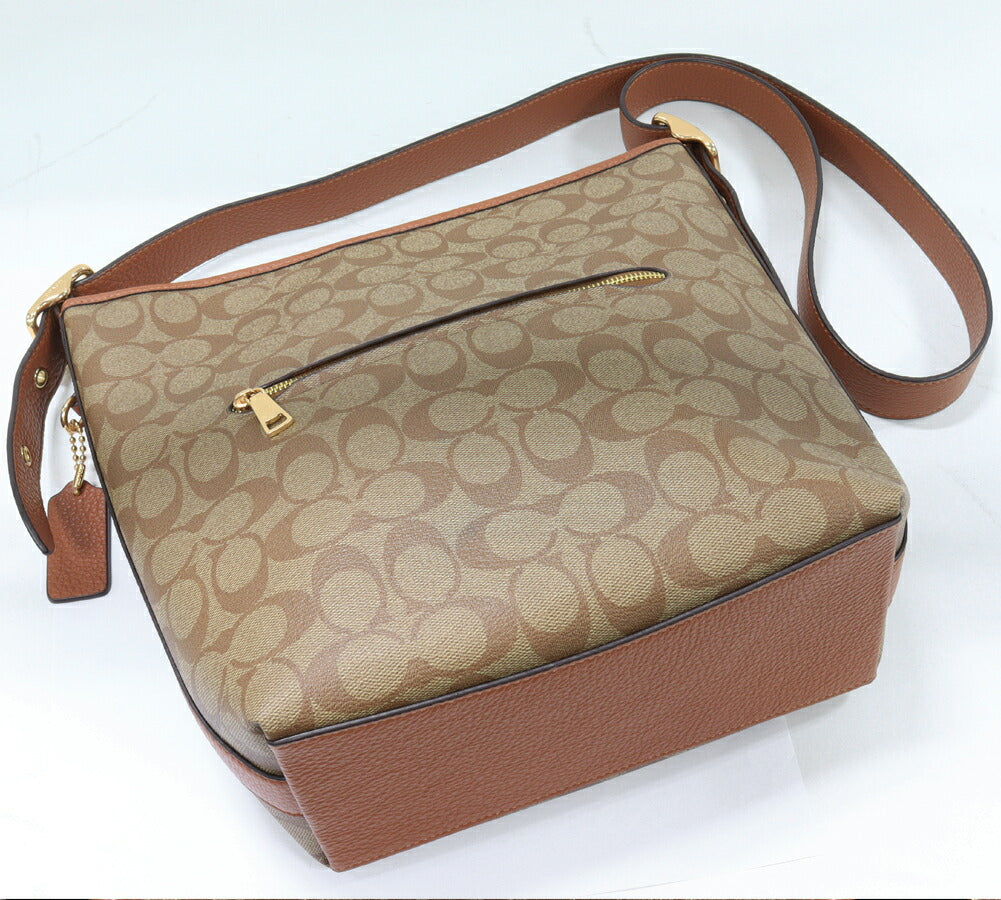 Coach Signature PVC Canvas Shoulder Bag C2819