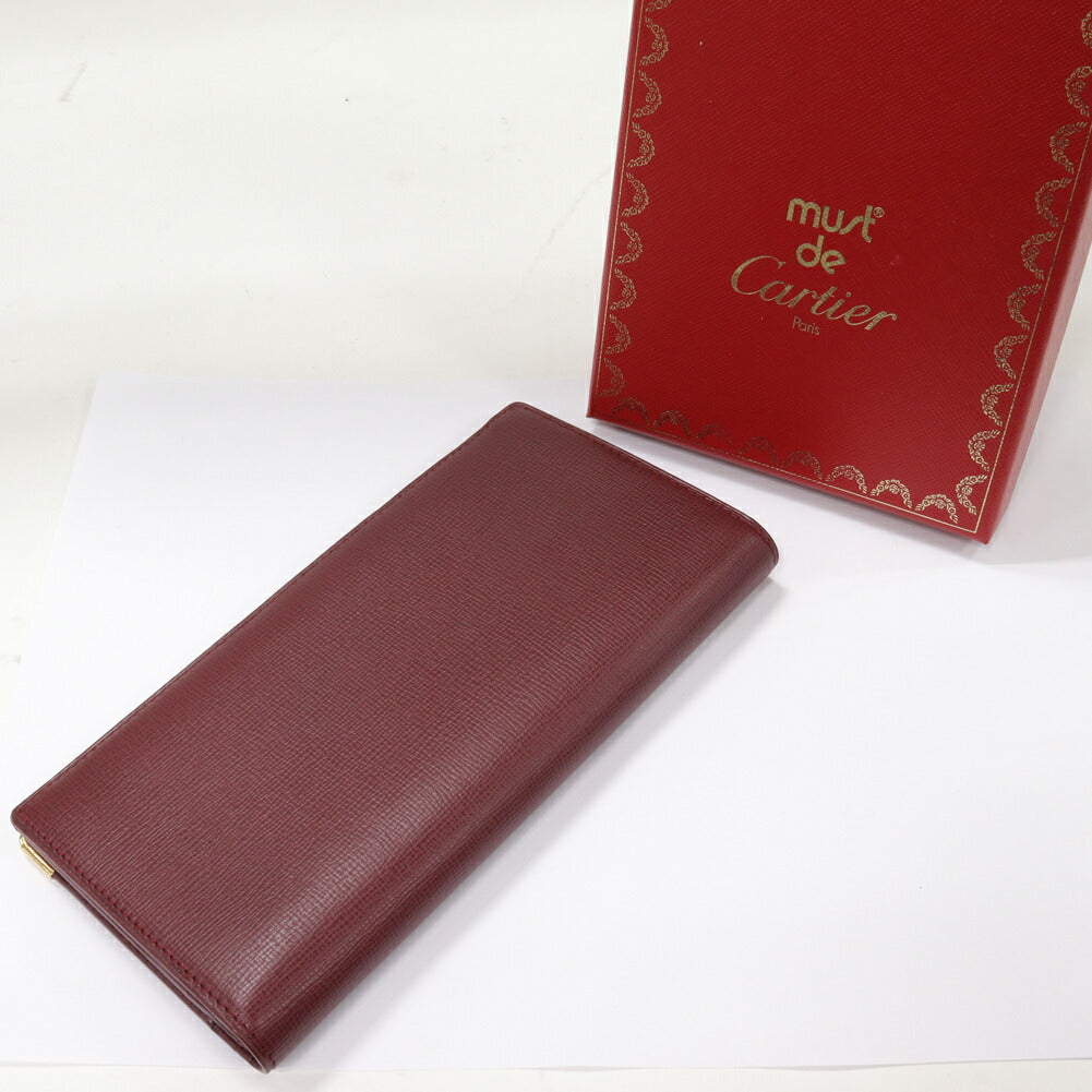 Cartier Must Line Zip Wallet Bordeaux