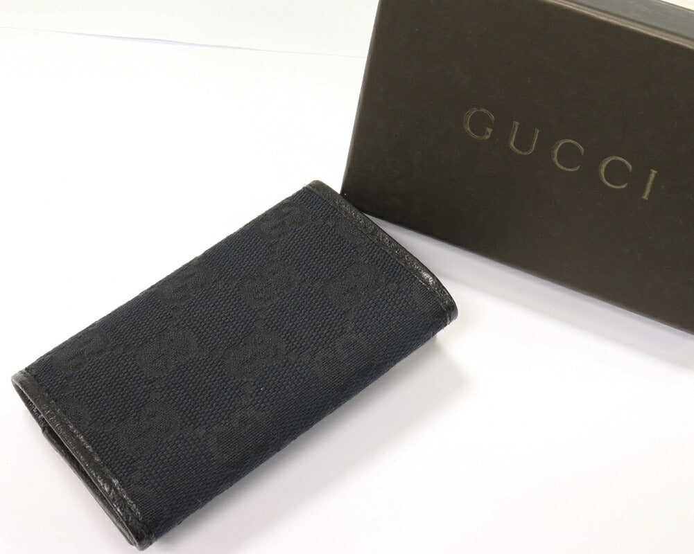 Gucci GG Canvas 6 Key Case Black