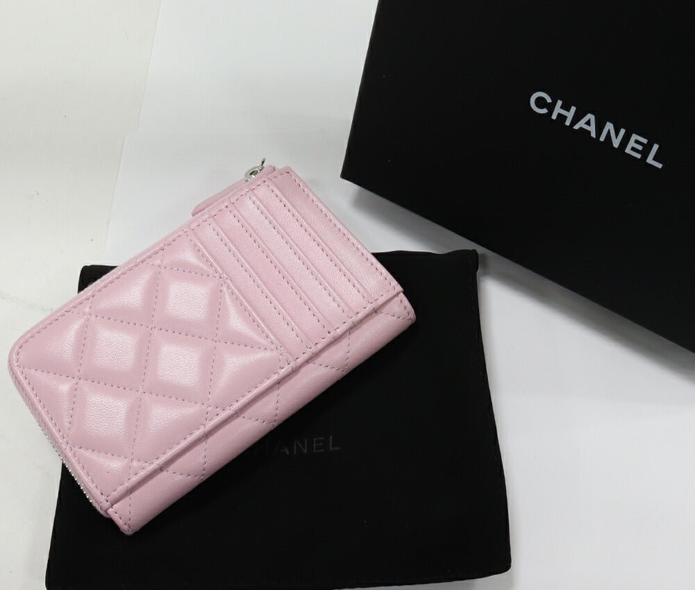 Chanel Lambskin Coin Card Case AP3982