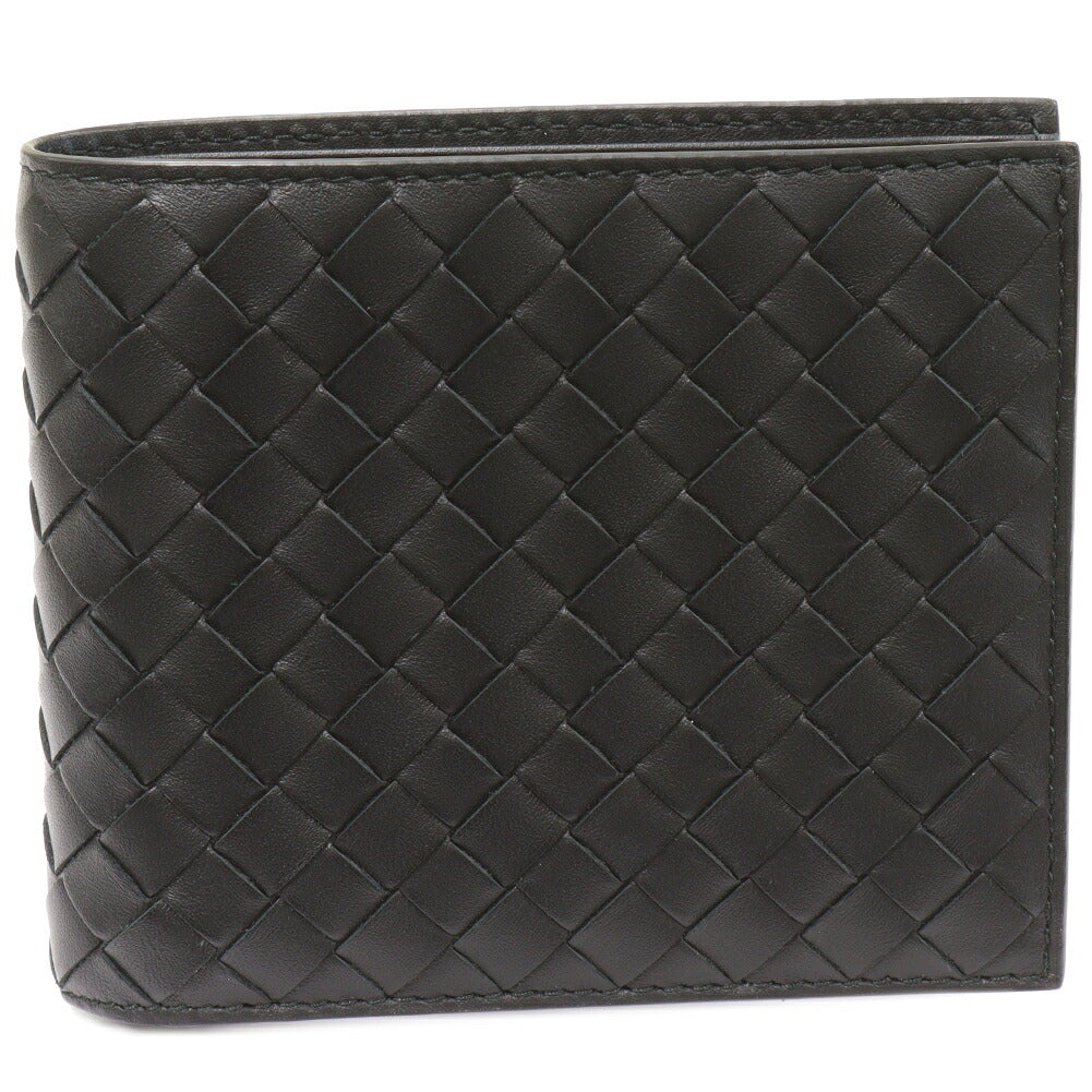 Bottega Veneta Intrecciato Calf Wallet Black