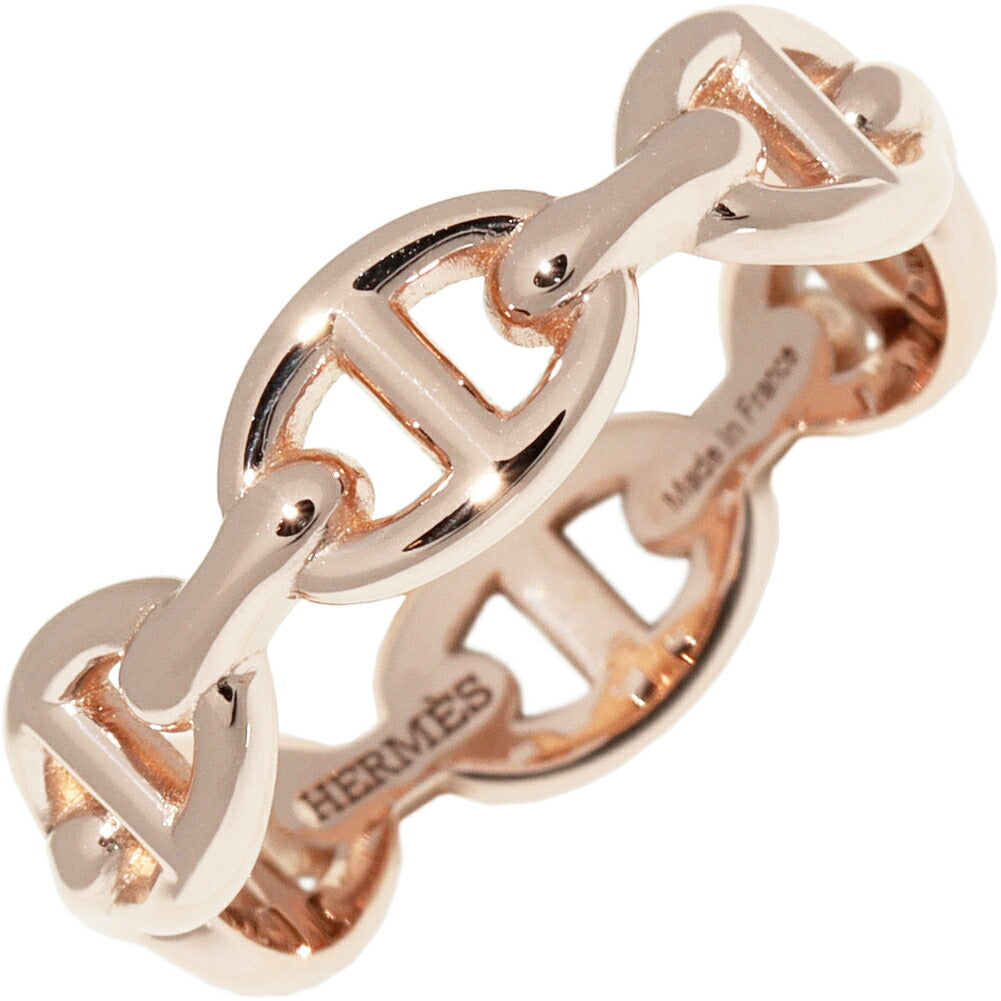 Hermes K18PG Chaine d'Ancre Enchainee Ring PM