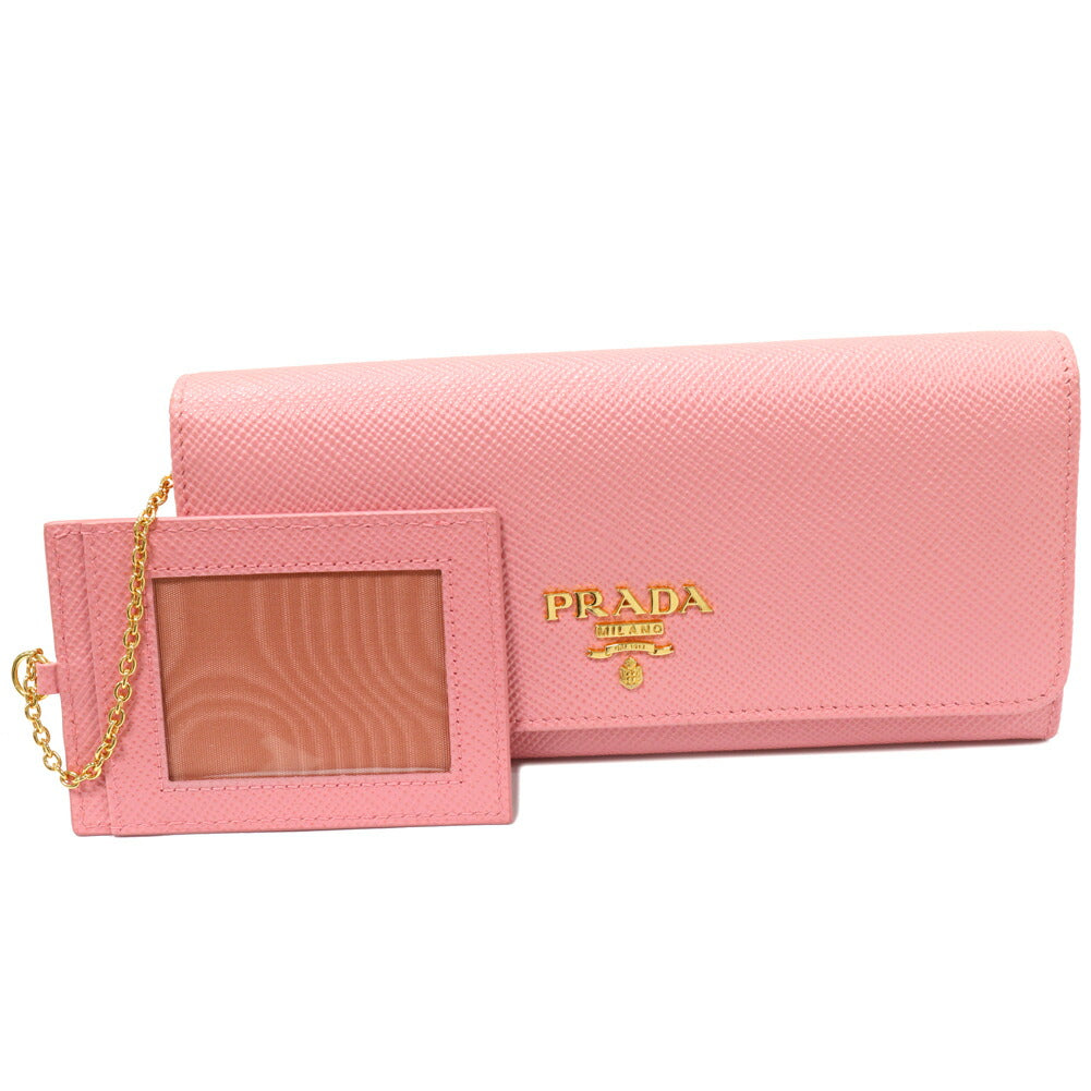 Prada Saffiano Cure Long Wallet with Pass Case