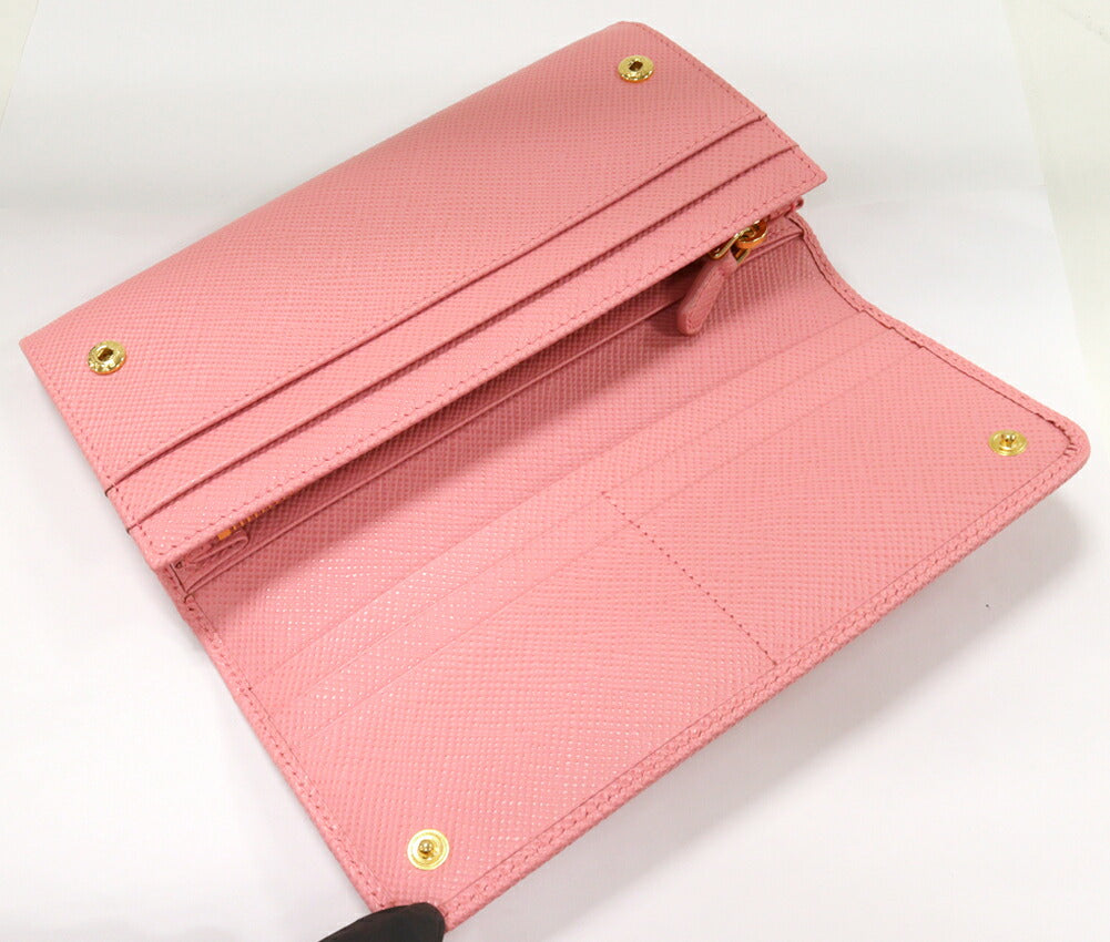 Prada Saffiano Cure Long Wallet with Pass Case