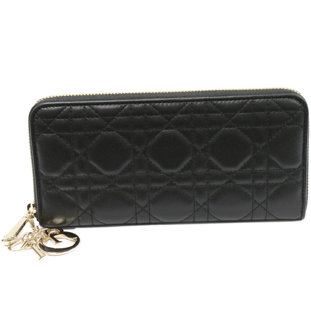 Dior Lady Dior Cannage Long Wallet Black