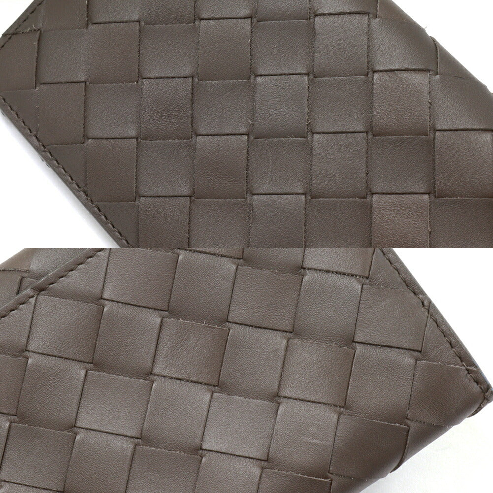 Bottega Veneta Intrecciato Long Wallet Dark Brown