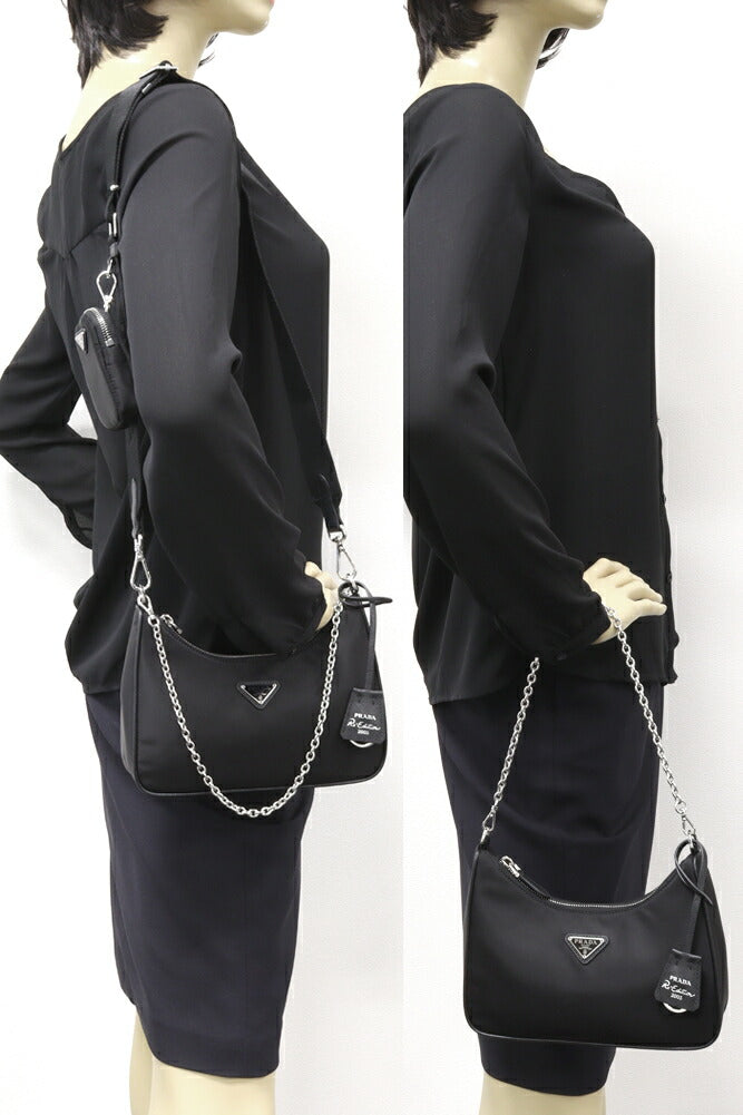 Prada Nylon Chain Shoulder Bag 1BH204