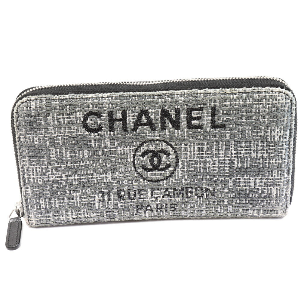 Chanel Tweed Calf Long Wallet A81977