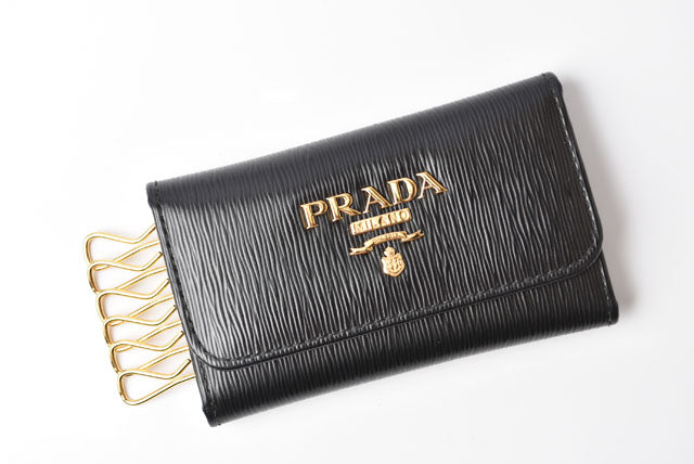 Prada Leather/Metal Key Case/Key Holder 1PG222