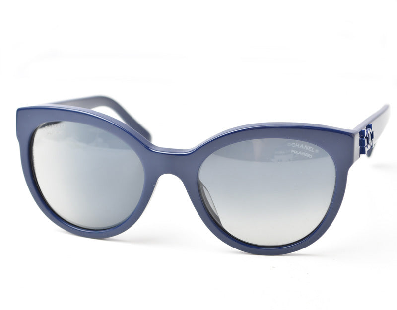 Chanel Coco Mark Sunglasses Blue in Excellent Condition