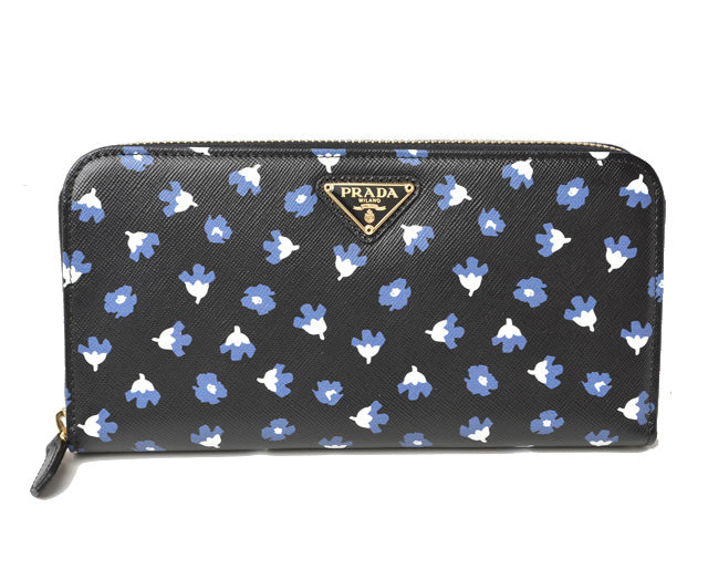 Prada Saffiano Print Leather Long Wallet 1M0506