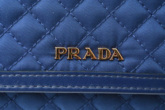 Prada Nylon Quilted Long Wallet with Pass Case 1M1132 in Excellent Condition