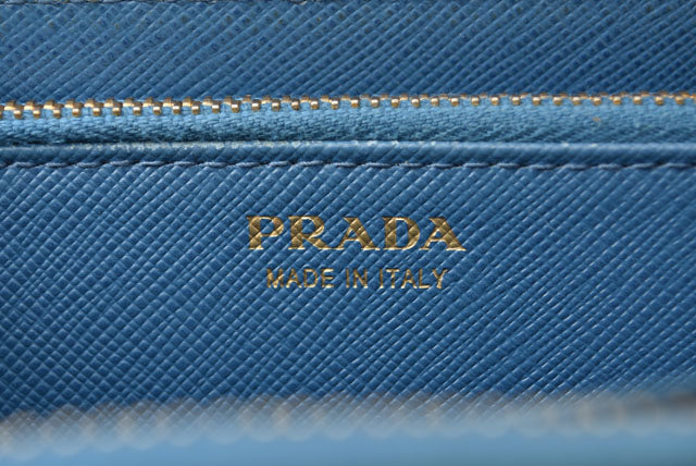 Prada Saffiano Fiocco Leather Long Wallet 1ML506 in Excellent Condition