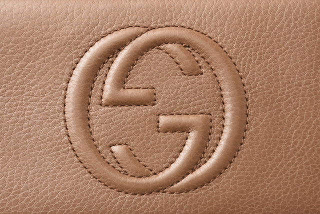 Gucci Leather Long Wallet Round Zipper Soho Interlocking G