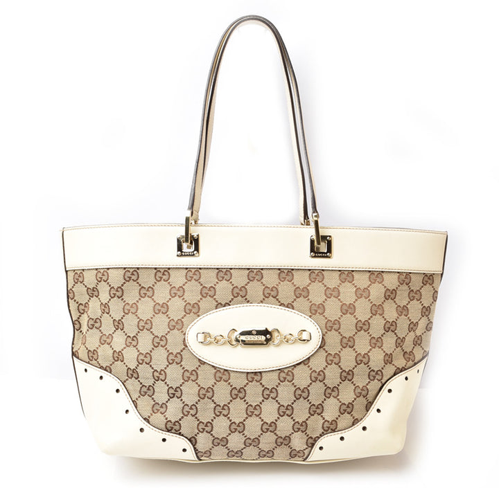 Gucci GG Canvas/Leather Tote Bag 145993