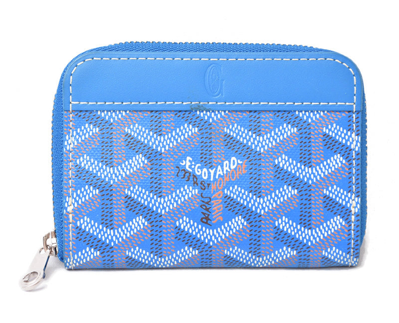 Goyard Coin Case/Card Holder, Blue