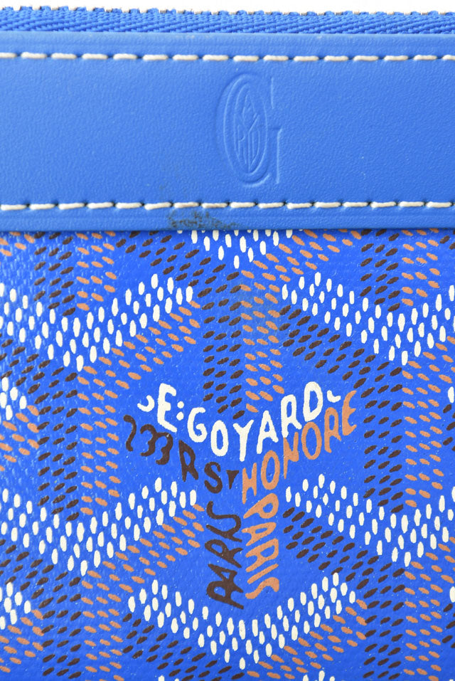 Goyard Coin Case/Card Holder, Blue