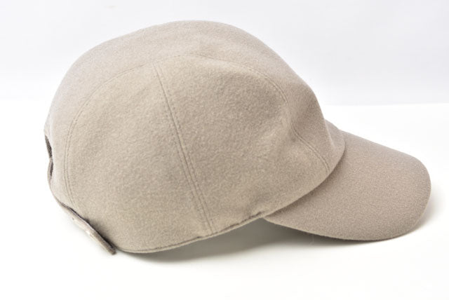 Hermes Cashmere Baseball Cap Unisex Gray