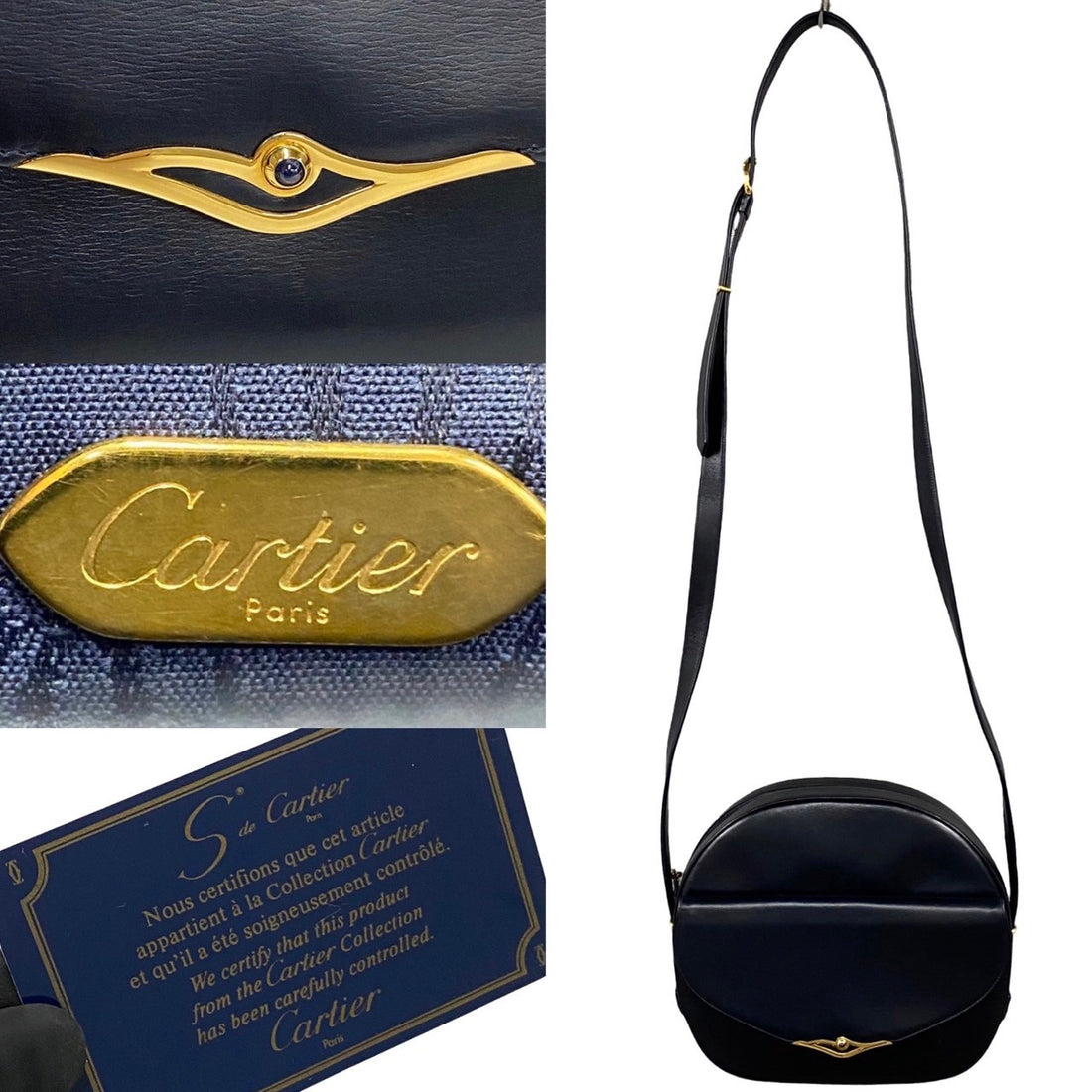 Cartier Leather Crossbody Bag Leather Crossbody Bag in Very Good Condition