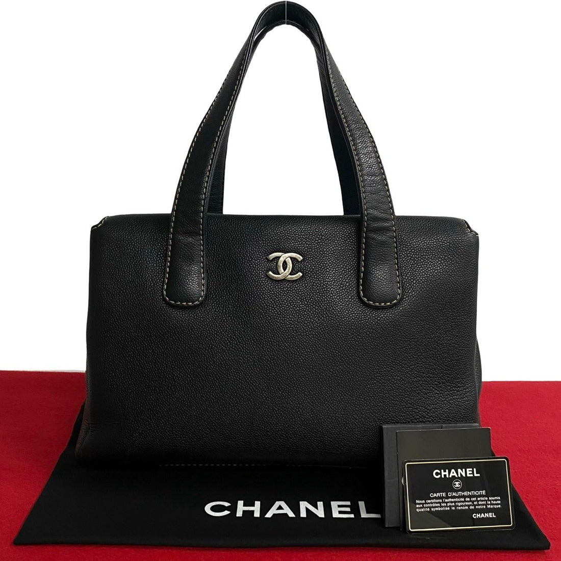 Chanel CC Caviar Tote Bag  Leather Tote Bag