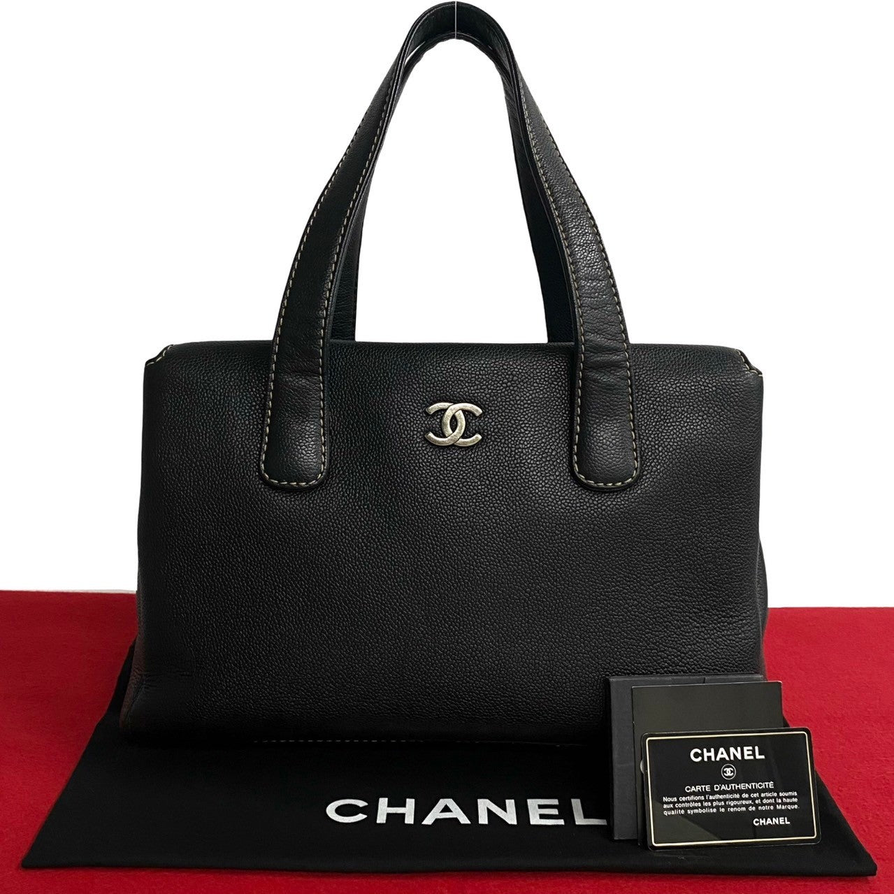 Chanel CC Caviar Tote Bag  Leather Tote Bag in Good condition